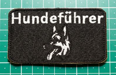Patch Bundeswehr, Soldat, Reservist, Hundeführer, Hund mit schwarzem Hintergrund
