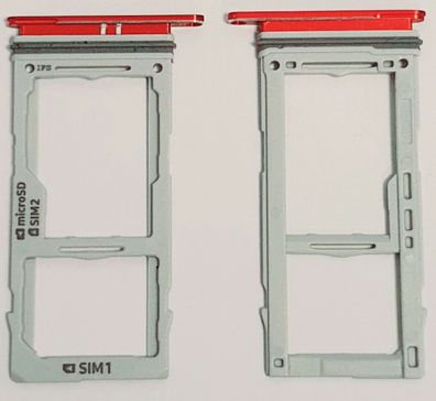 Sim SD Karten Adapter Halter Halterung Card Holder Samsung Rot Galaxy S10+ G975F