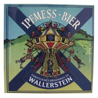 Fürstliches Brauhaus zu Wallerstein - Ipfmess Bier - Aufkleber 74 x 74 mm