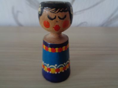 Kerzenhalter, Leuchter -Puppe handbemalt -7,5cm hoch