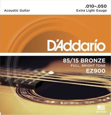 D'Addario EZ900 American Bronze - extra light (010-050) - Saiten für Westerngitarre