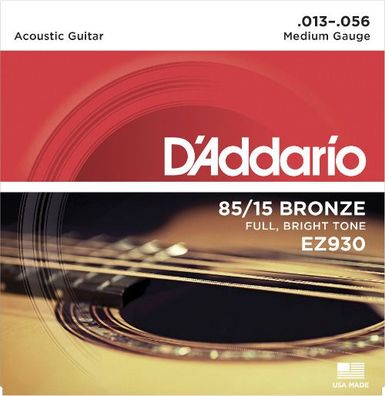D'Addario EZ930 American Bronze - medium (013-056) - Saiten für Westerngitarre