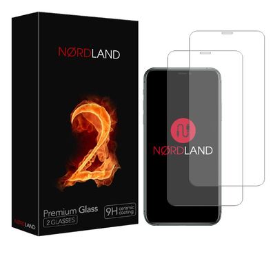 2x Display Glas Schutz Folie Full Screen 9H Premium NordLand iPhone 11 Pro Max