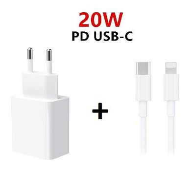 20W Schnell Ladegerät Adapter USB-C PD Netzteil Ladekabel iPhone 12 13 Pro Max