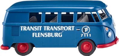 Miniaturbus Transit Transport Vw T1 1:87 Blau/ Rot