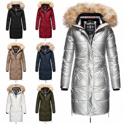 Navahoo Premium Damen Winter Jacke Steppjacke Mantel Parka warme Kapuze HALINA