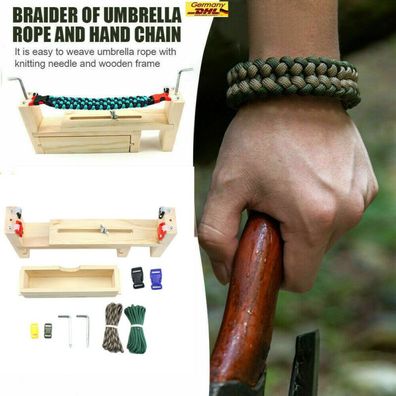 Strickmaschine Diy Armband Holz Paracord Maker Einstellbare Crafting Tool