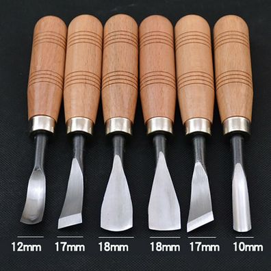 6Pcs Set Professionel Schnitzwerkzeug Schnitzmesser Schnitzeisen