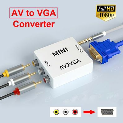 Hdmi Zu Av Adapter Konverter Full Hd 1080P 4K Video Audio 3 Rca Cvbs Zu Hdmi