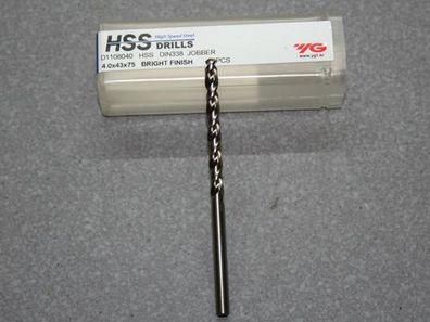 HSS, Spiralbohrer D=4,00 für Aluminium