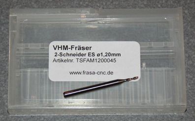 VHM-Fräser 2-Schneider ES Ø 1.20mm