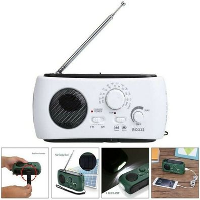 Tragbare Fm/ Am Solar Handkurbel Radio Notfall Alarm Sos Led Taschenlampe Usb