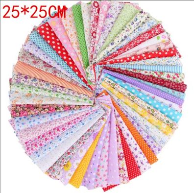 50 Stoffpakete Baumwollstoffe Patchwork Stoffreste Baumwolle Diy Basteln Gift