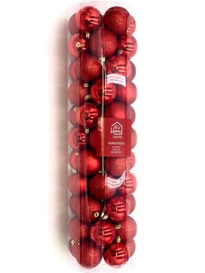 Weihnachtsbaumkugeln rot 55-tlg Christbaumschmuck Baumschmuck Christbaumkugeln