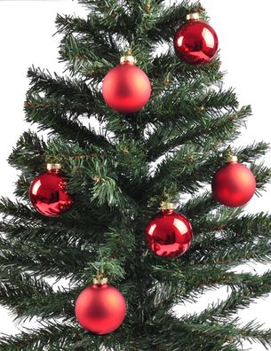 Weihnachtsbaumkugeln 12er-Set rot Christbaumkugel Baumschmuck 6cm Weihnachtsdeko