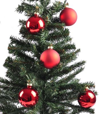 Weihnachtsbaumkugeln 8er-Set rot Christbaumkugeln Baumschmuck 8cm Weihnachtsdeko