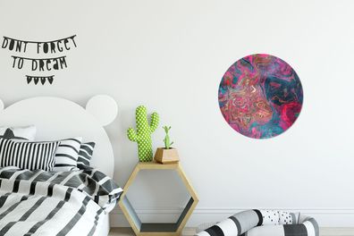 Runde Wandbilder - 30x30 cm - Marmor - Farbe - Gussformen (Gr. 30x30 cm)