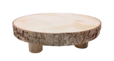 Deko Holz-Tischchen 20cm Tischdeko Weihnachtsdeko Gesteckunterlage Holztablett