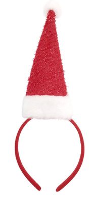 Haarreif mit Nikolausmütze Weihnachtsmütze Haarschmuck Weihnachtskostüm Mütze