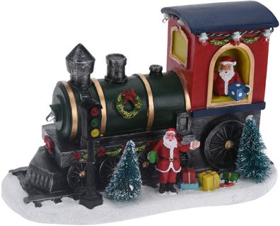 Weihnachtszug mit bunten LEDs Weihnachtsdeko Eisenbahn Dampflok Weihnachtsfigur