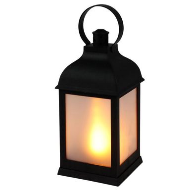 LED Deko-Laterne Flackereffekt warmweiß Lampe Leuchte Weihnachtsdeko Milchglas