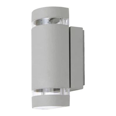 Lutec Alu Halogen Wandleuchte FOCUS up / down silber Eco-Light 6040-SI