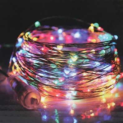 LED Außenlichterkette 15m erweiterbar Weihnachtsbeleuchtung Party Lichterkette