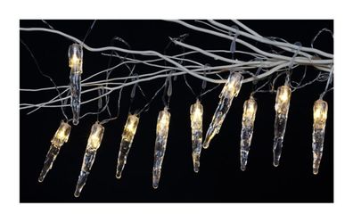 LED Eiszapfen-Lichterkette 10LED Weihnachtsbeleuchtung Weihnachtsdeko Winterdeko