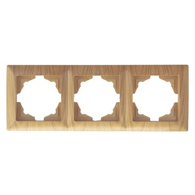 Gunsan Visage 3-fach Rahmen für 3 Steckdosen Ahornholz/ Eichenholz