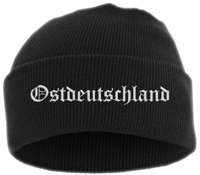 Ostdeutschland Umschlagmütze - Altdeutsch - Bestickt - Mütze mit breite...