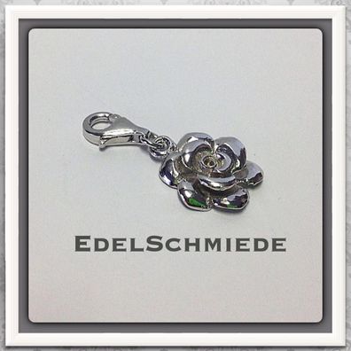 Edelschmiede925 Charmanhänger Silber 925 als Rose