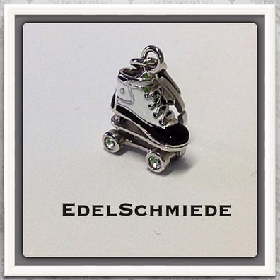 Edelschmiede925 Rollschuh aus 925/ - Silber - Charmanhänger