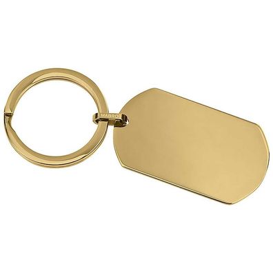 Edelstahl Schlüsselanhänger AB3867 Gravurplatte goldfarbig gross