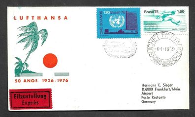Flugpost Brasilien 50 Jahre Lufthansa 1926 1976