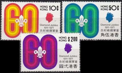 Hongkong HONG KONG [1971] MiNr 0255-57 ( * */ mnh )