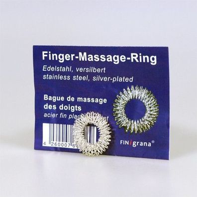 Finger-Massage-Ring versilbert
