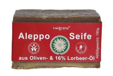 FINigrana® Alepposeife Olive mit 16% Lorbeeröl, 180 g