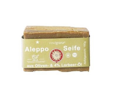 FINigrana® Alepposeife Olive mit 4% Lorbeeröl, 180 g