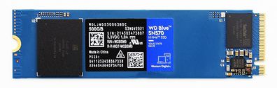 Western Digital WD Blue SN570 NVMe SSD 500GB interne Festplatte, M.2