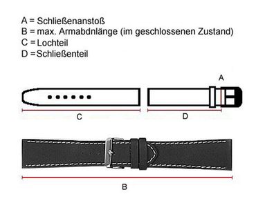 Festina Uhrenarmband Leder 18mm für F16118/2 F16118/3