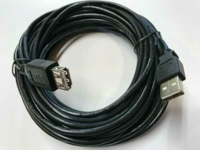 USB Verlängerungskabel Schwarz 10 m A-Stecker / A-Buchse 10m A/ A bis 480Mbit/ s