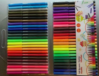 150 Fasermaler Filzstifte GROßE Farbvielfalt 13,3cm bunt farbig Stifte Stift 2mm