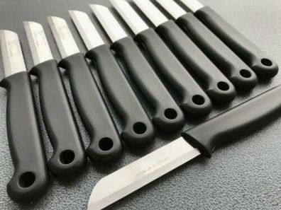 10x Solingen Küchenmesser Schwarz Obstmesser Schälmesser Allzweckmesser Messer