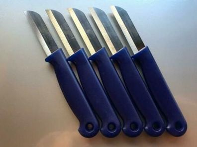 5x Solingen Küchenmesser BLAU Obstmesser Schälmesser Allzweckmesser Messer