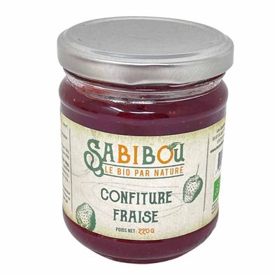 Sabibou Bio Erdbeer Extra Konfitüre Confiture extra BIO Fraise
