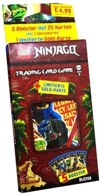 Lego Ninjago Serie 6 Die Insel Blister 5 Booster 25 Karten inkl 1 Gold-Karte NEU