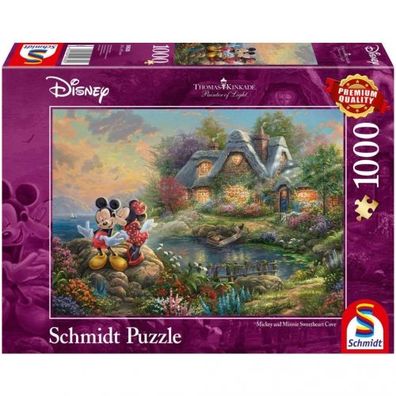Puzzle - Thomas Kinkade Disney Sweethearts Mickey & Minnie (1000 Teile) - deutsch