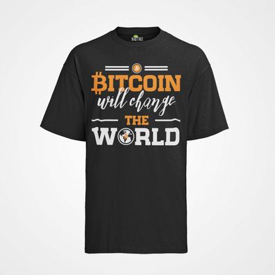 Bio Herren T-Shirt Bitcoin will Change the World Money Geld Business Bitcoin