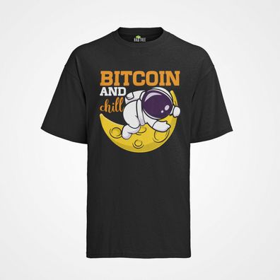 Herren T-Shirt Bitcoin and Chill Money Geld Business Bitcoin Geld Krypto Stock