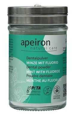 Apeiron Dentalpulver Minze mit Fluorid, 40 g